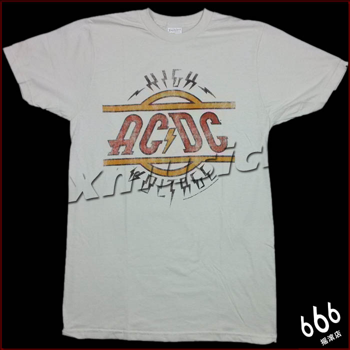 AC/DC 官方原版 High Voltage 米白色 (TS-L) ACDC01HIGHMIUS