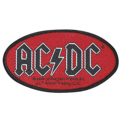 AC/DC 官方原版 Logo (Woven Patch) 椭圆