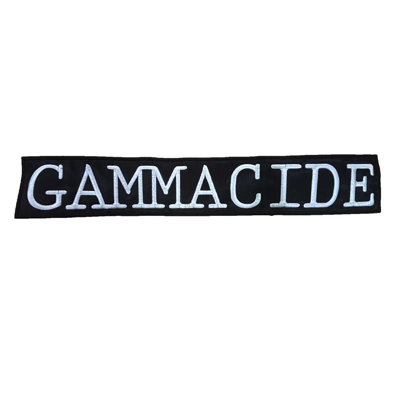 杀菌剂（GAMMACIDE）进口刺绣长条大布标背标 （Back Patch）